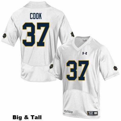 Notre Dame Fighting Irish Men's Henry Cook #37 White Under Armour Authentic Stitched Big & Tall College NCAA Football Jersey RWR8599DS